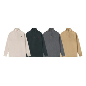 Polo Ralph Lauren Half-zip Cotton Stand Collar Long-sleeved Sweatshirt-6401  